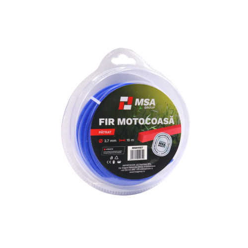 Fir Motocoasă Pătrat Ø2,7 mm, 15 m, MSA Group – MSA1687
