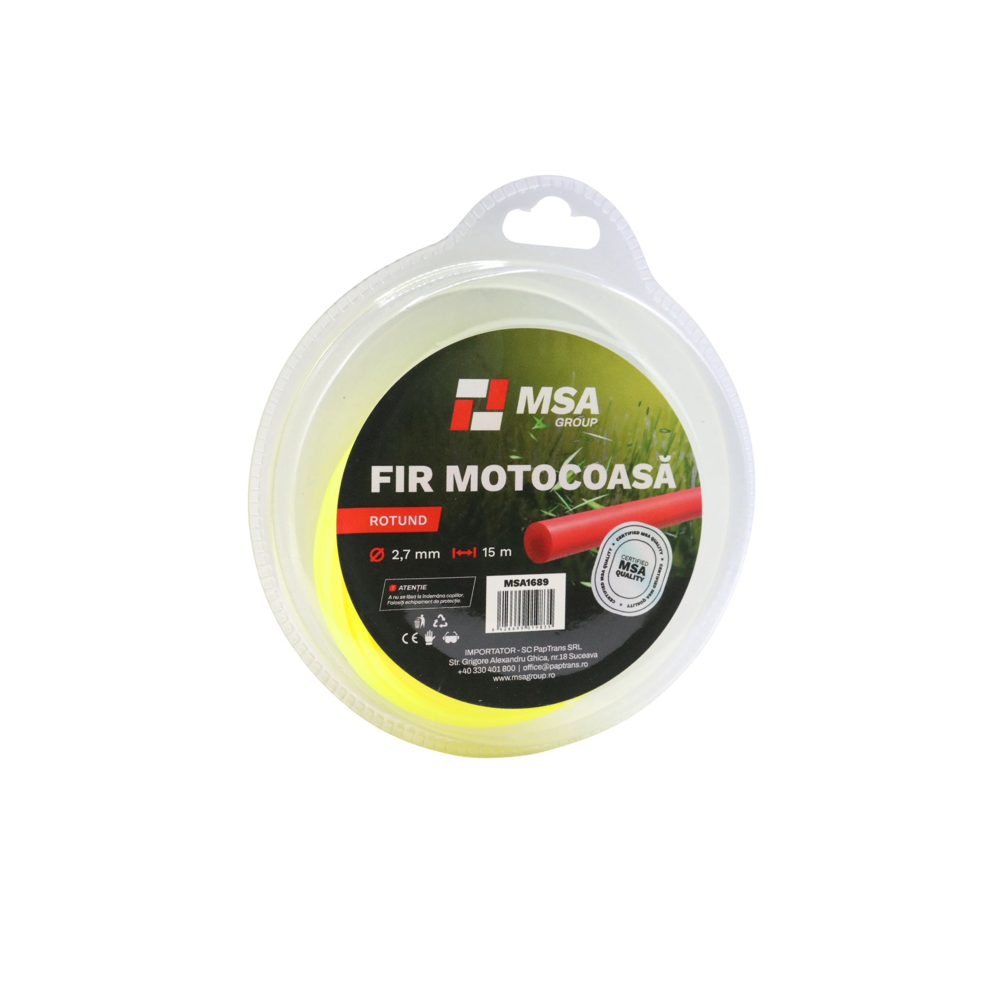 Fir Motocoasă Rotund Ø2,7 mm, 15 m, MSA Group – MSA1689