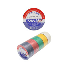 Bandă izolatoare multicolor PVC Extraiv 0.18 mm x 19 mm x 17 m – MSA217