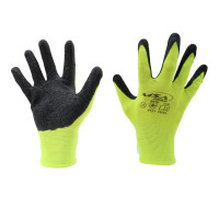 Mănuși SAFE Subțiri MSA Nr.10 XL, Neon + Negru, Latex Antiderapant