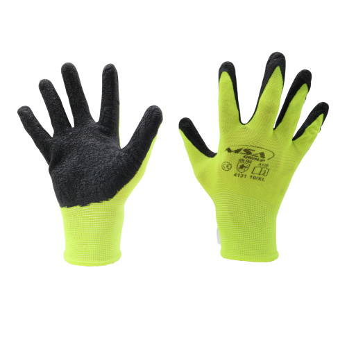 Mănuși SAFE Subțiri MSA Nr.10 XL, Neon + Negru, Latex Antiderapant