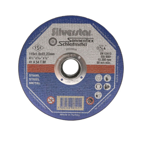 Disc abraziv debitare metal 115 x 1.0 x 22.23 mm, Sonnenflex (50 buc/set), MSA2706
