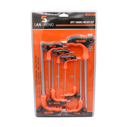 Set chei imbus tip T, 8 piese, SANSHENG, MSA328