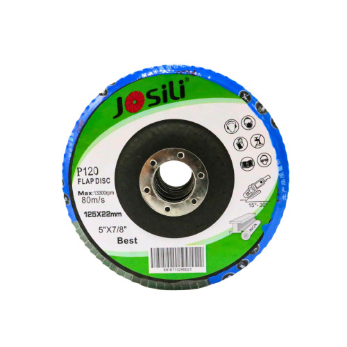 Disc lamelar verde 125 x 22 mm P120, JOSILI, MSA3299