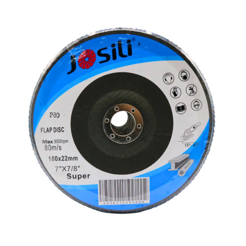 Disc lamelar albastru 180 x 22 mm P80, JOSILI, MSA3316