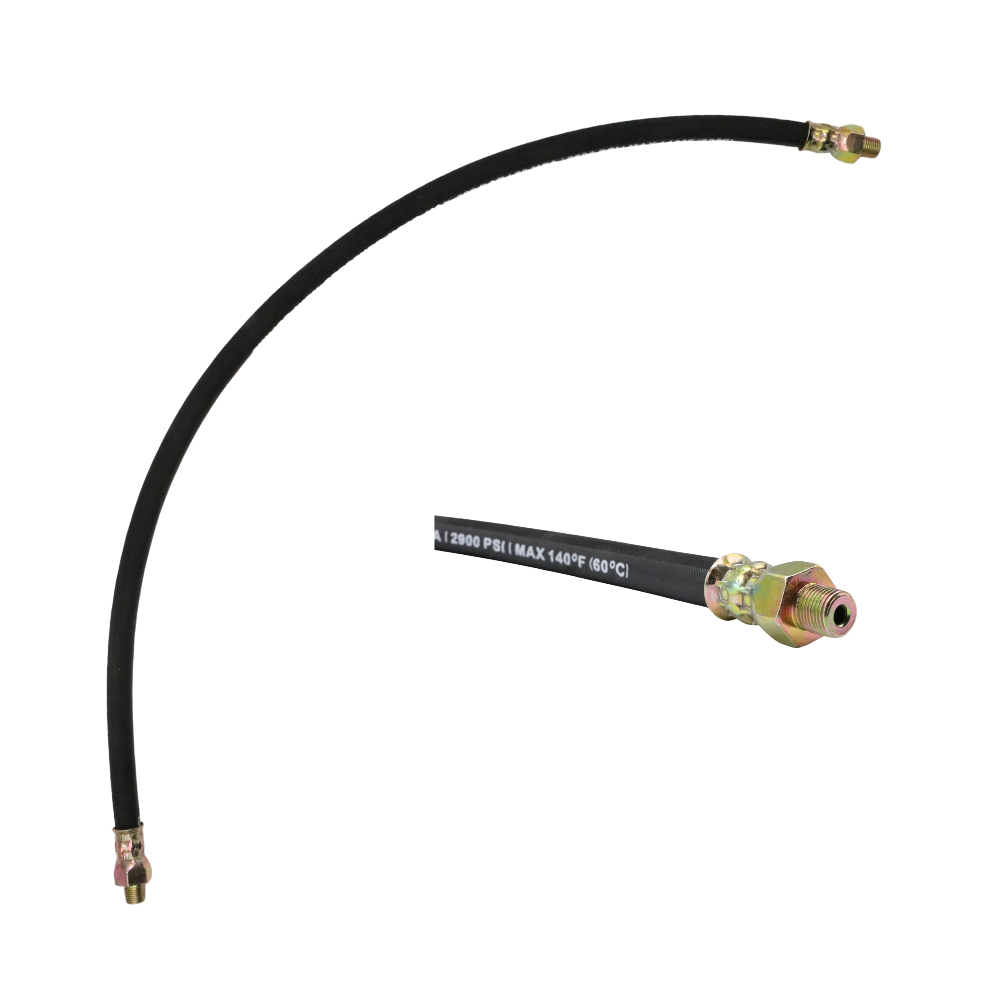 Furtun înaltă presiune (gresor) 200 Bar, filet M10 x 1 mm, HEX 16 mm – 2900 PSI, 60°C