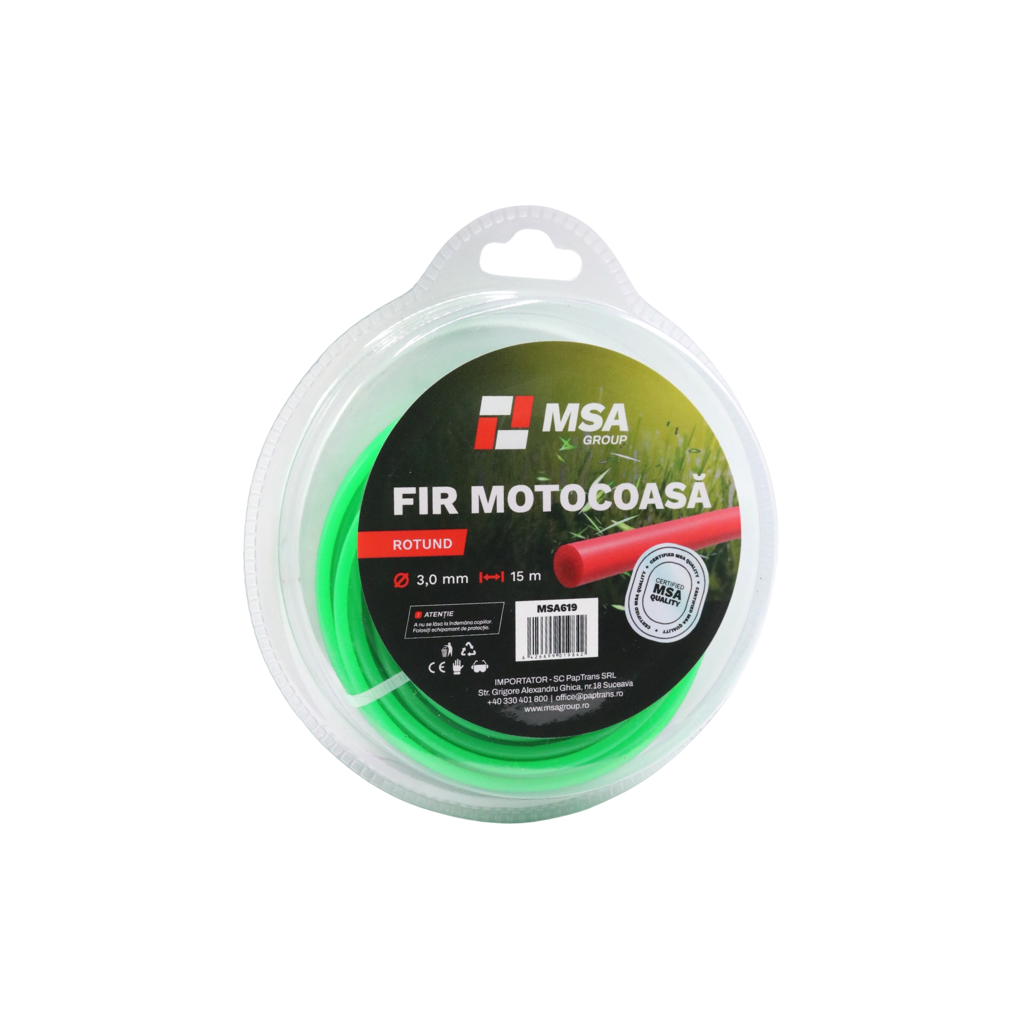 Fir Motocoasă Rotund Ø3,0 mm, 15 m, MSA Group – MSA619