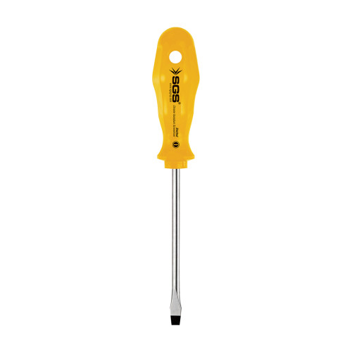 Șurubelniță dreaptă (plată) SGS Yellow Series Cr-V, 5 x 125 mm, mâner ergonomic