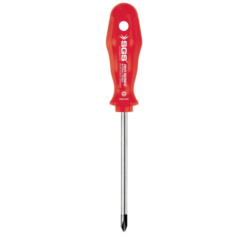 Șurubelniță cruce (Phillips) SGS Red Series Cr-V, 5 x 150 mm, mâner ergonomic