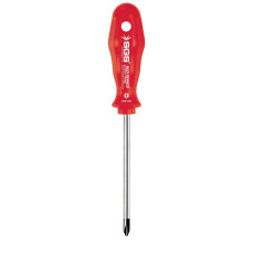 Șurubelniță cruce (Phillips) SGS Red Series Cr-V, 6 x 100 mm, mâner ergonomic