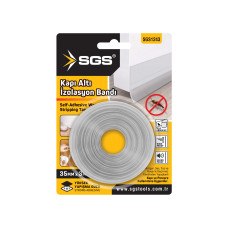 Bandă izolare ușă – autoadezivă, 35 mm x 3 m, protecție împotriva curentului, zgomotului și insectelor – SGS