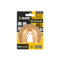 Pânză diamantată semicirculară multifuncțională SGS, 65 mm, pentru tăiere ceramică, ciment și lemn