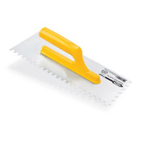 Gletieră dințată, 8 x 8 mm, 30 cm, oțel polisat, mâner plastic ergonomic