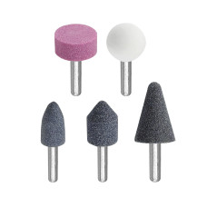 Set pietre de șlefuit mini SGS, 5 piese, pentru metal și lemn, tijă 6 mm, 22.000 RPM