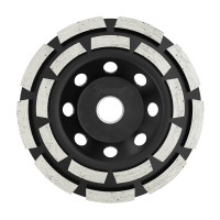 Disc cupă diamantat dublu rând Ø125 mm pentru beton, granit, marmură, piatră – SGS2314