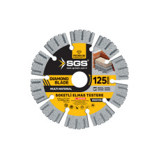 Disc Diamantat Segmentat Profesional SGS 125 mm – Multi-Material, pentru Beton, Granit, Cărămidă și Metal, Prindere Ø22.23 mm