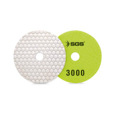 Disc diamantat SGS2346 100 mm, Polishing Pad granulație #3000, pentru marmură, granit și piatră naturală, 10 buc / set