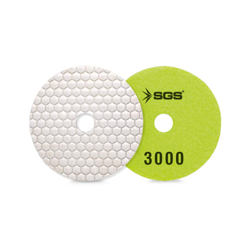 Disc diamantat SGS2346 100 mm, Polishing Pad granulație #3000, pentru marmură, granit și piatră naturală, 10 buc / set