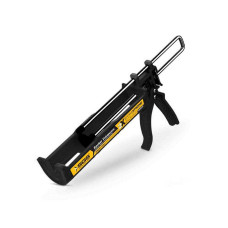 Pistol pentru silicon / epoxidic SGS249, Heavy Duty, corp ranforsat din plastic, tijă cromată, – Negru