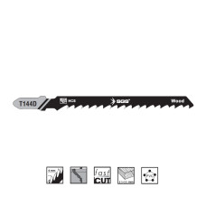 Set 5 pânze decupaj T144D pentru lemn 100 x 7.5 mm, HCS, pas dinți 4 mm
