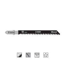 Set 5 pânze decupaj T111C pentru lemn 100 x 7.9 mm, Clean Cut