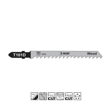 Set 5 pânze decupaj T101D pentru lemn 100 x 7.9 mm, Fast Cut