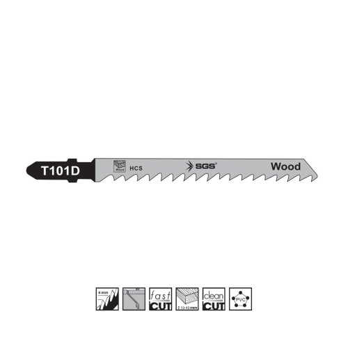 Set 5 pânze decupaj T101D pentru lemn 100 x 7.9 mm, Fast Cut