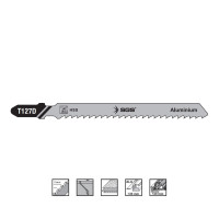 Set 5 pânze decupaj T127D pentru aluminiu 100 x 7.9 mm, HSS, pas dinți 3 mm