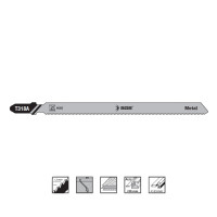 Set 5 pânze decupaj T318A pentru metal 132 x 9.5 mm, HSS, pas dinți 1,2 mm