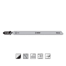 Set 5 pânze decupaj T318A pentru metal 132 x 9.5 mm, HSS, pas dinți 1,2 mm