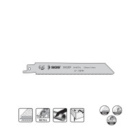 Set 5 pânze sabie metal S922EF BI-METAL 150 x 1.4 mm, HSS, pentru metal și aluminiu