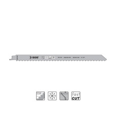 Set 5 pânze sabie S1211K inox 300×8.5 mm, 3TPI, pentru lemn, os, metal și PVC