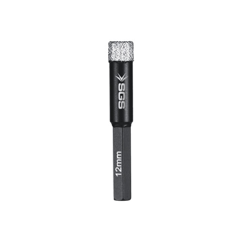 Burghiu diamantat HEX 12 mm SGS2759, pentru granit, marmură, piatră, cuarț