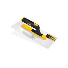 Gletieră profesională pentru aplicarea gletului și tencuielii, 30 cm, oțel polisat 0.7 mm, mâner deschis cauciucat ergonomic