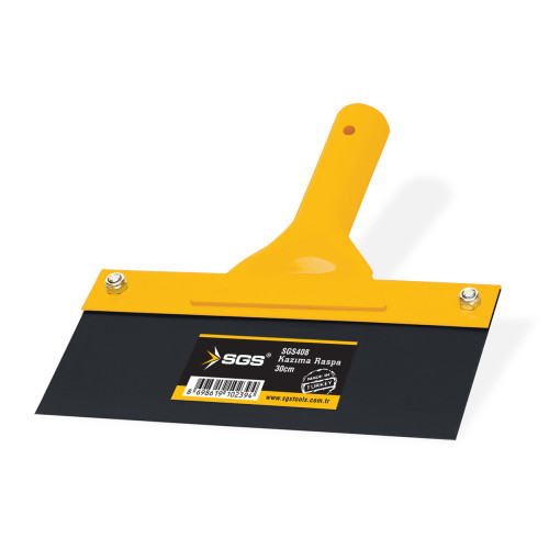 Răzuitor pereți metalic SGS 30 cm, lamă oțel 1,00 mm, pentru decopertare glet și vopsea