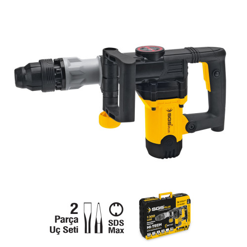 Ciocan demolator electropneumatic, 1300W, 23 Jouli, SDS Max, 2 dălți incluse, valiză transport