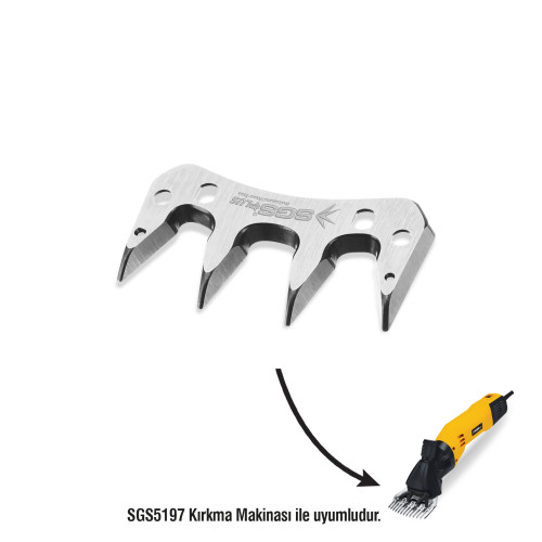 Cuțit Rezervă Mașină de Tuns Oi SGS PLUS SGS5198 – Lamă Tăiere Profesională, 10 Bucăți/Cutie