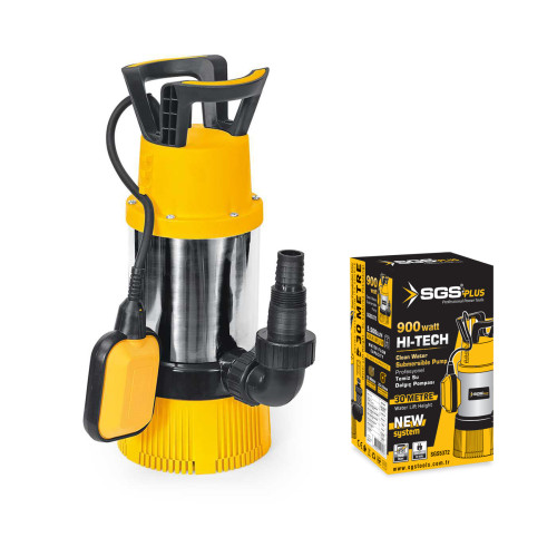 Pompă submersibilă apă curată SGS PLUS HI-TECH 900W, debit 5.000 l/h, înălțime refulare 30 m, cablu 10 m