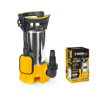 Pompă submersibilă apă murdară SGS PLUS HI-TECH 1100W INOX, debit 15.000 l/h, înălțime refulare 10 m, cablu 10 m