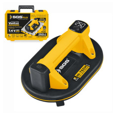Ventuză electrică cu vacuum pe acumulator SGS PLUS HI-TECH 7.4V, capacitate 250 kg, afișaj digital, bază mare