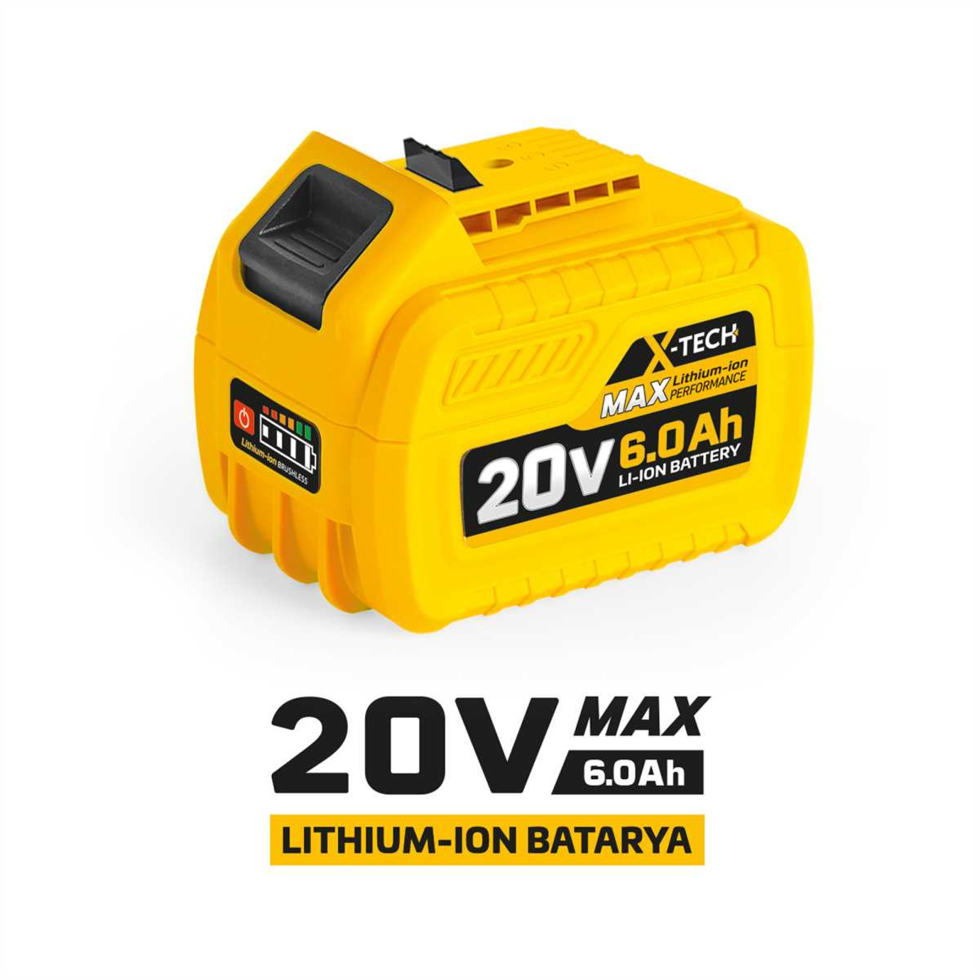 Baterie Li-Ion 20V MAX, 6.0Ah, compatibilă scule electrice, X-TECH