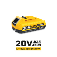 Baterie / Acumulator Li-Ion 20V 2.0Ah SGS PLUS X-TECH, compatibilă cu unelte pe acumulator SGS PLUS