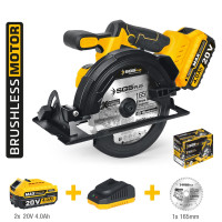 Circular pe acumulator SGS 2AC X-TECH, 20V, 4Ah, panza 165 mm, Brushless