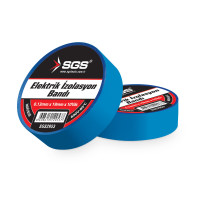 Bandă izolație electrică albastră, 19 mm × 10 yd × 0,13 mm, SGS