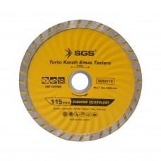 Disc diamantat turbo pentru placi ceramice, granit, marmura, 115x22.23mm, 80m/s, Max 13000/min
