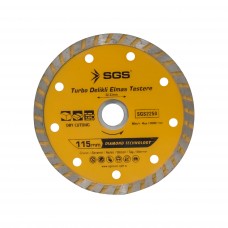 Disc diamantat turbo cu gaura pentru placi ceramice, granit, marmura, 115x22.23mm, 80m/s, Max 13000/min