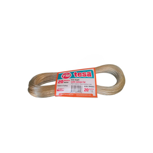 Sfoară de rufe metalică izolată PVC Tesa – 20 m